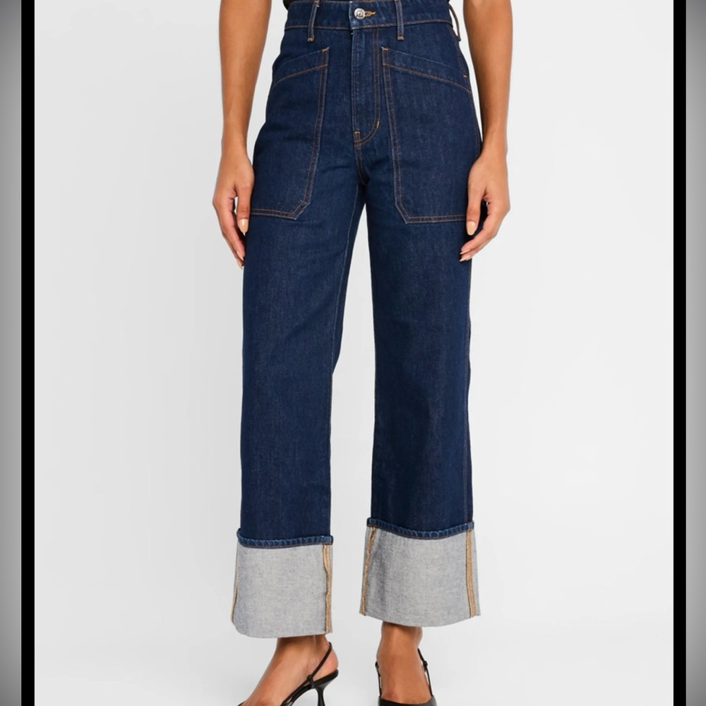 Veronica Beard Dylan Cuffed Cargo Jeans